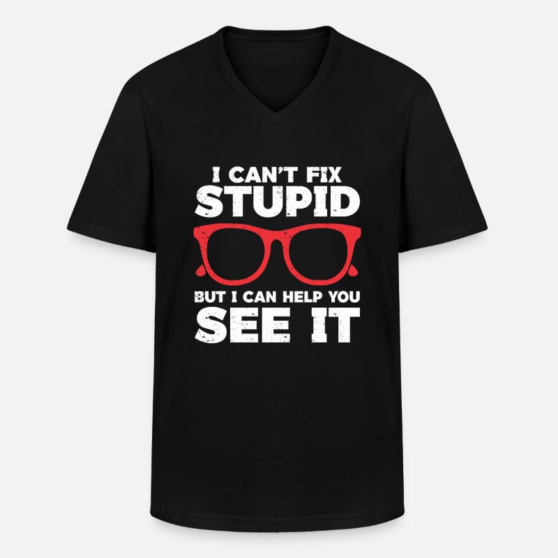 Optometrist Optiker Optometrie - Männer-T-Shirt mit V-Ausschnitt - Schwarz