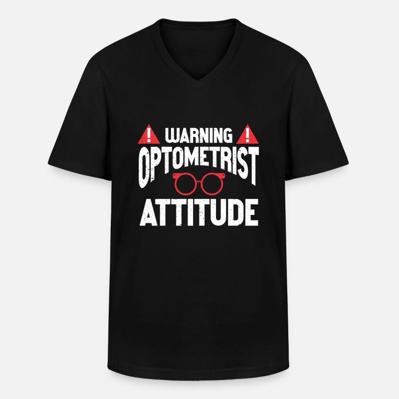 Optometrist Optiker Optometrie - Männer-T-Shirt mit V-Ausschnitt - Schwarz
