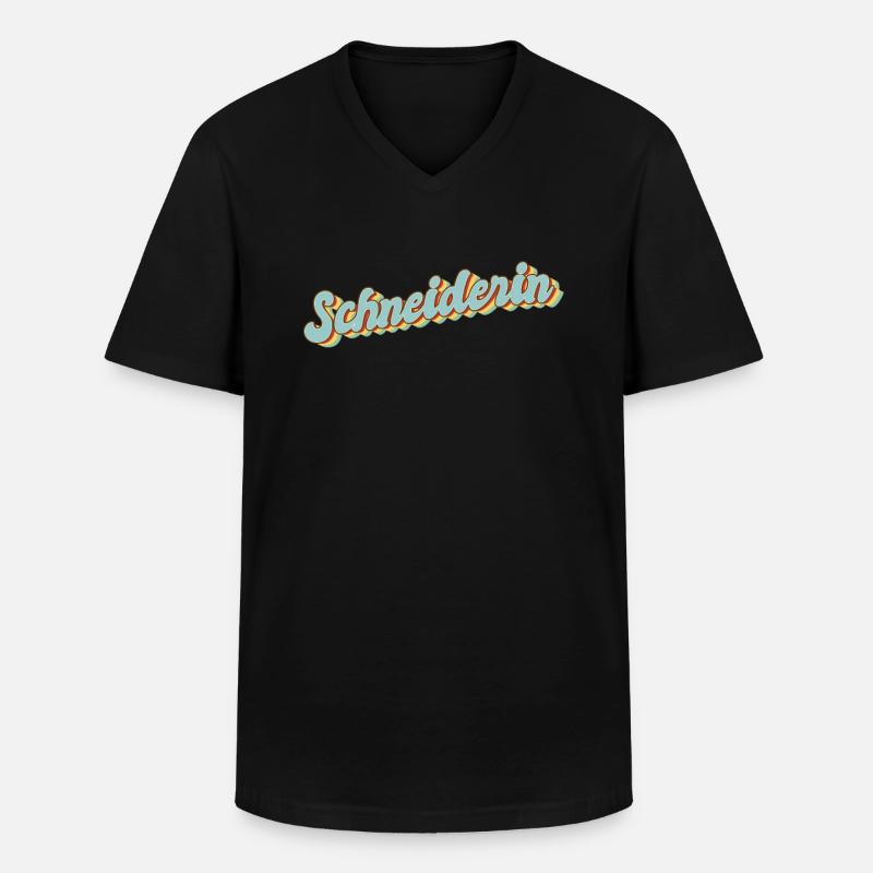 Schneidern Abschluss-Geschenk Textil-Schneiderin - Männer-T-Shirt mit V-Ausschnitt - Schwarz