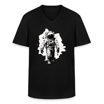 Astronaut - Männer-T-Shirt mit V-Ausschnitt - Schwarz - Vorne - AI Model Male 178 dark (178cm)