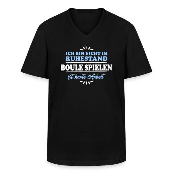 Ruhestand Rentner Pensioner Boule-Spieler - Männer-T-Shirt mit V-Ausschnitt - Schwarz - Vorne - AI Model Male 178 dark (178cm)