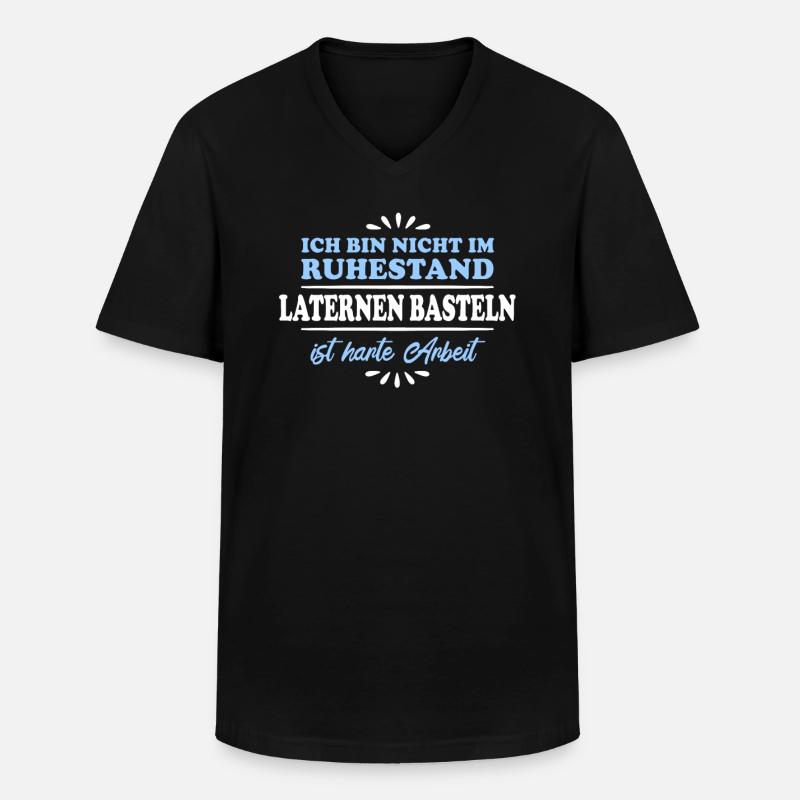 Lanternes de retraité de retraité - T-shirt col V Homme - noir