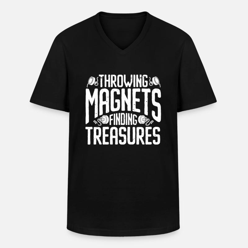 Magnetfischen - Männer-T-Shirt mit V-Ausschnitt - Schwarz