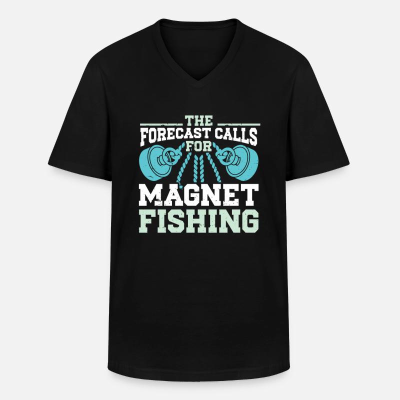 Magnetfischen - Männer-T-Shirt mit V-Ausschnitt - Schwarz