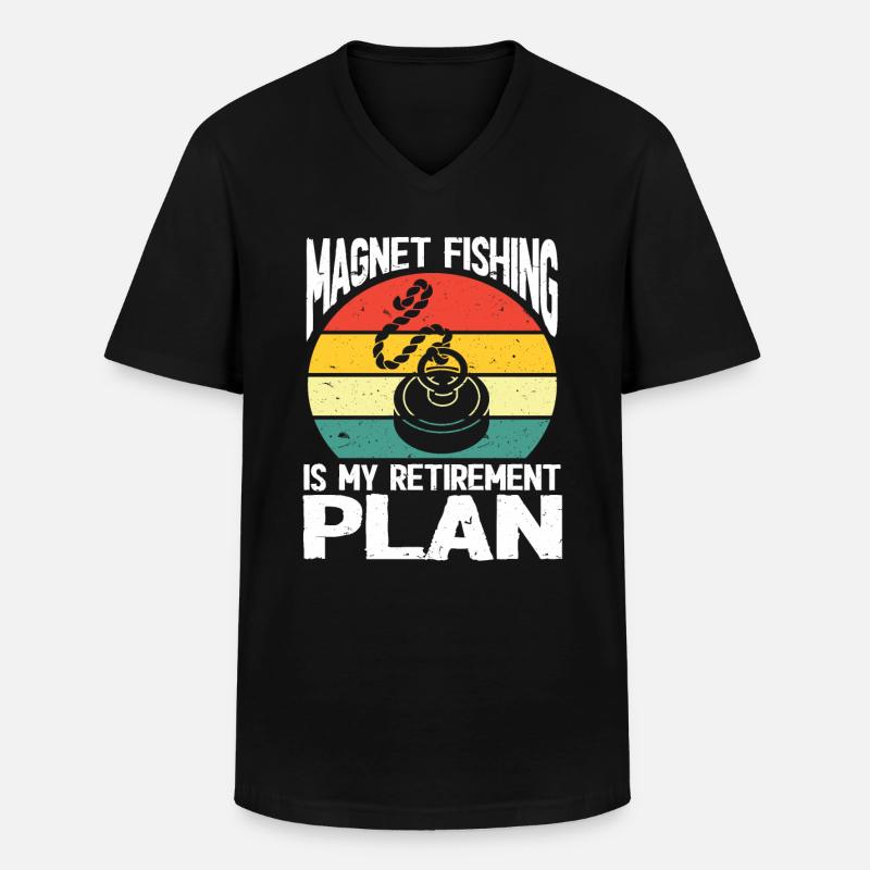 Magnetfischen - Männer-T-Shirt mit V-Ausschnitt - Schwarz