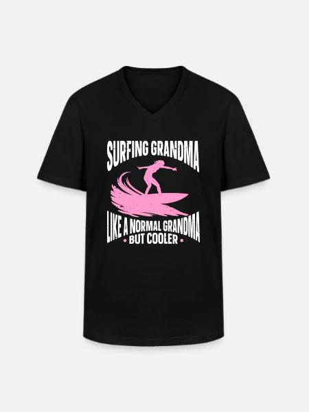 Surfeur Surfeur - T-shirt col V Homme - noir