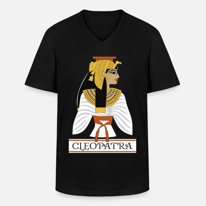 Kleopatra - Männer-T-Shirt mit V-Ausschnitt - Schwarz