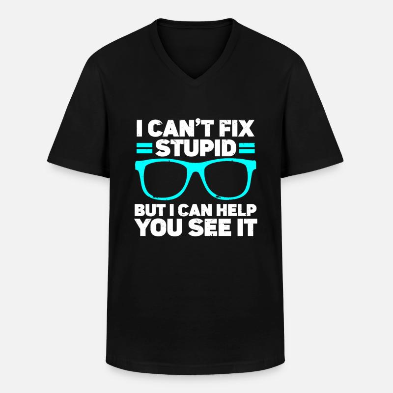 Optometrist Optician Optometry - Männer-T-Shirt mit V-Ausschnitt - Schwarz