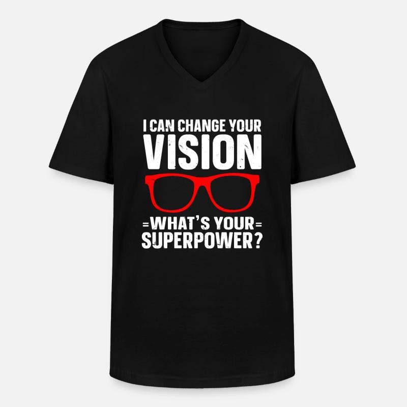 Optometrist Optician Optometry - Männer-T-Shirt mit V-Ausschnitt - Schwarz
