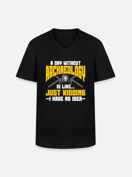 Archaeologist Archaeology - Men's V-Neck T-Shirt - black