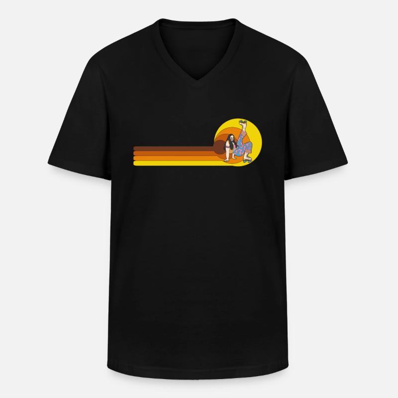 Inline-Skating Rollerskates Inline-Skater - Männer-T-Shirt mit V-Ausschnitt - Schwarz