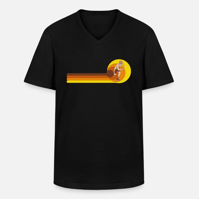 Rollers Rollers Rollers Rollers - T-shirt col V Homme - noir