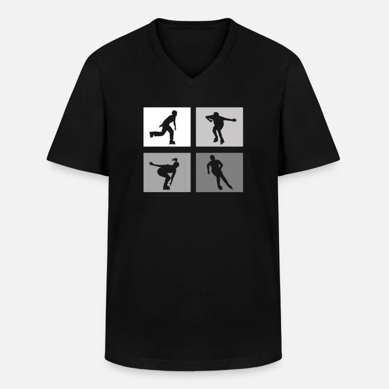 Inline-Skating Rollerskates Inline-Skater - Men's V-Neck T-Shirt - black