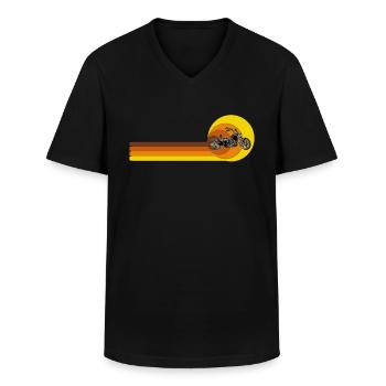 Trike Trike Rider Motor Trike Vintage Trike Bike - Men's V-Neck T-Shirt - black - Front - AI Model Male 178 dark (178cm)