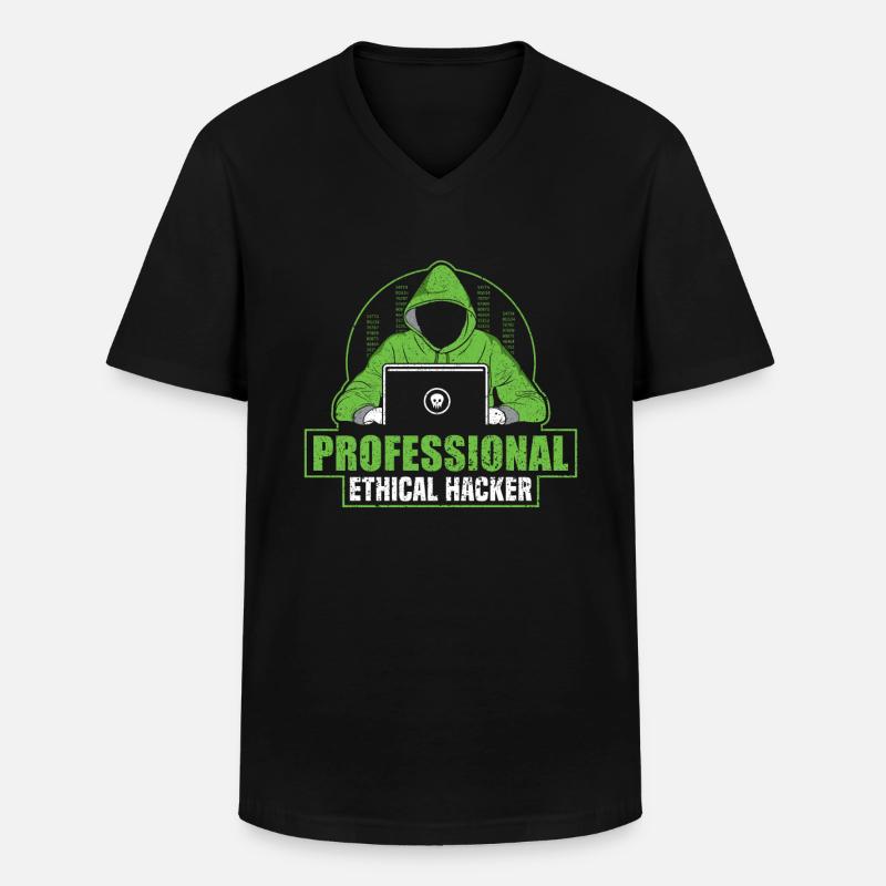 Professional Ethical Hacker - Ethical Hacker - Männer-T-Shirt mit V-Ausschnitt - Schwarz