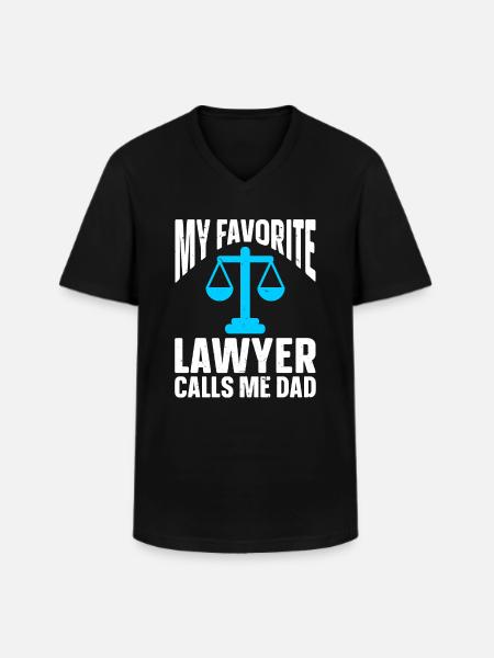 Law Lawyer - Men's V-Neck T-Shirt - black