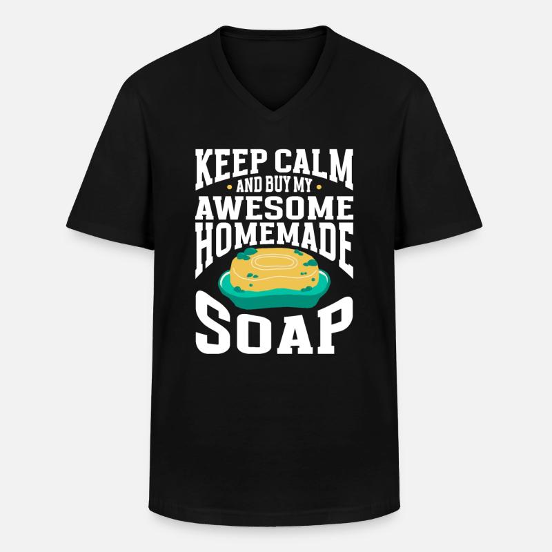 Soap Making Soap Maker - Männer-T-Shirt mit V-Ausschnitt - Schwarz