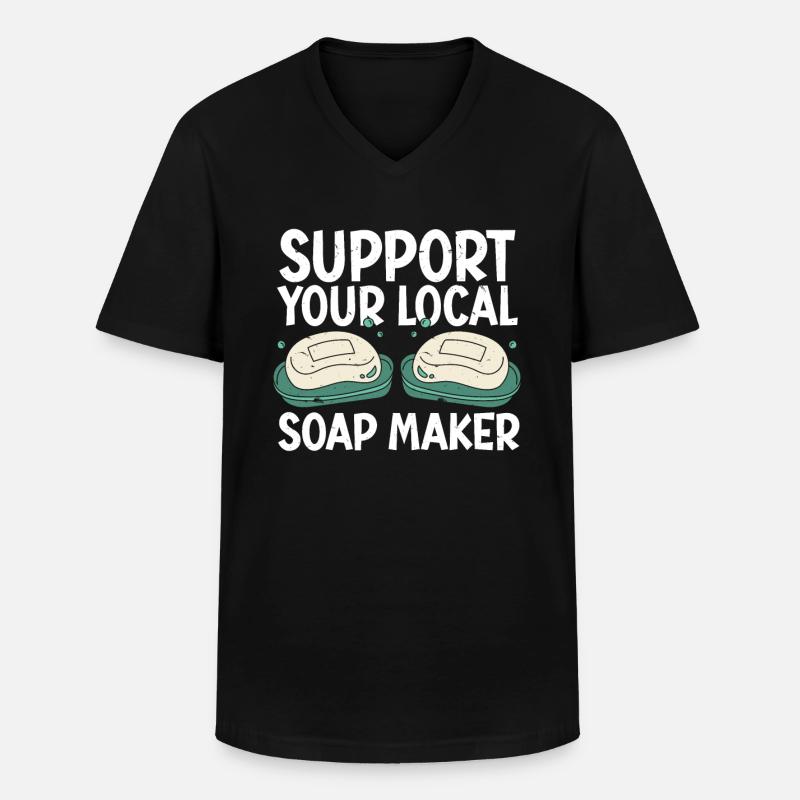 Soap Making Soap Maker - Men's V-Neck T-Shirt - black