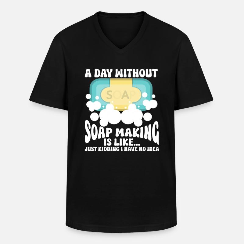 Soap Making Soap Maker - Men's V-Neck T-Shirt - black