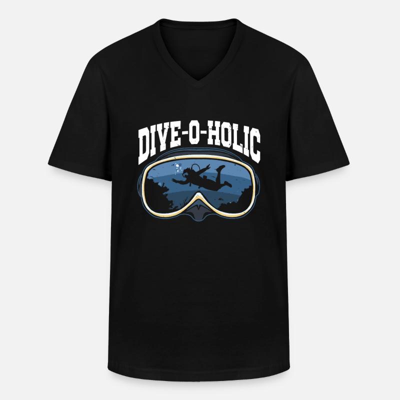 Scuba Diving Diver - Männer-T-Shirt mit V-Ausschnitt - Schwarz