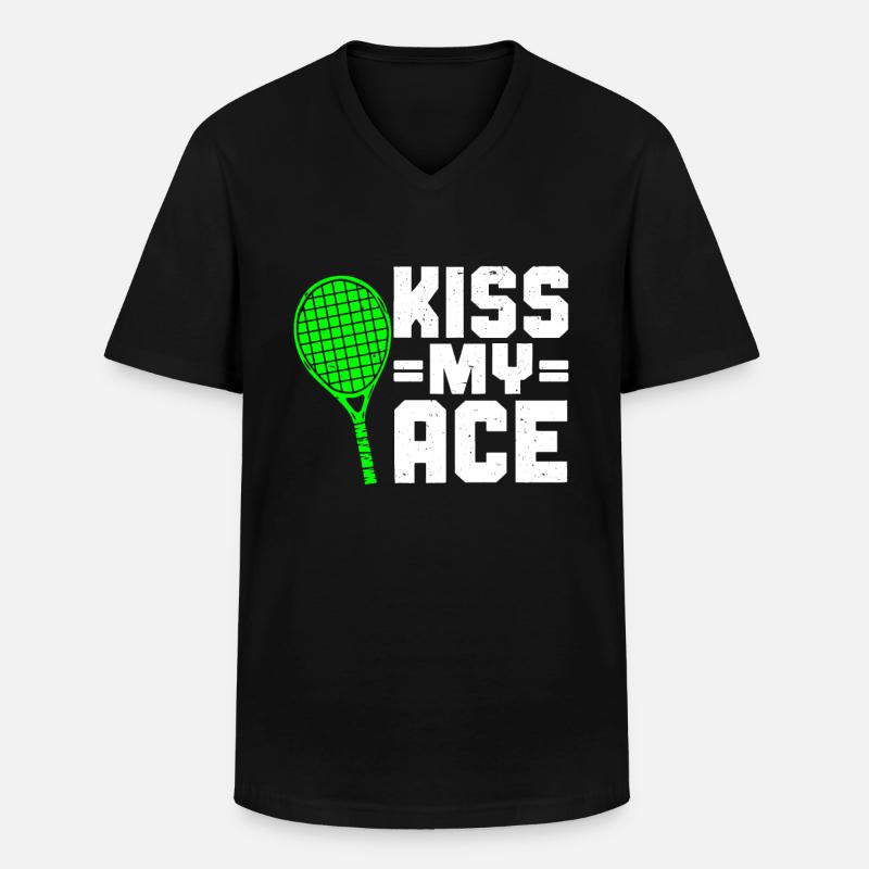 Tennis Player - Männer-T-Shirt mit V-Ausschnitt - Schwarz