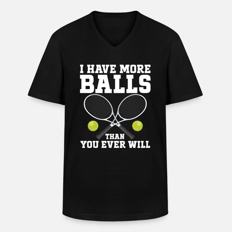 Tennis Player - Männer-T-Shirt mit V-Ausschnitt - Schwarz