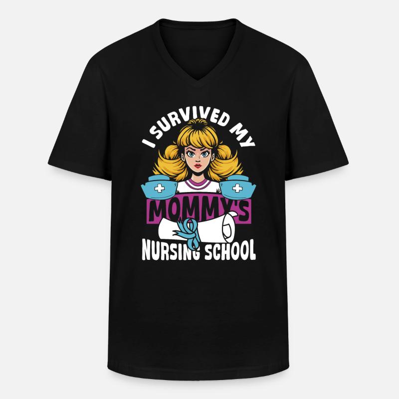 Abschluss Krankenschwester Krankenpflege Mutter - Männer-T-Shirt mit V-Ausschnitt - Schwarz