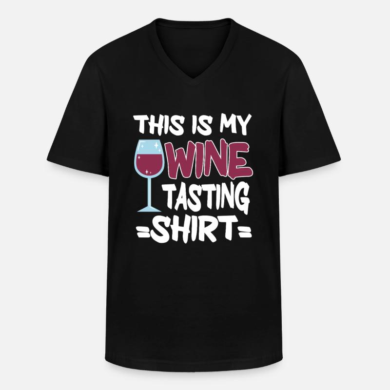 Wine Tasting Funny Wine Lover - Männer-T-Shirt mit V-Ausschnitt - Schwarz