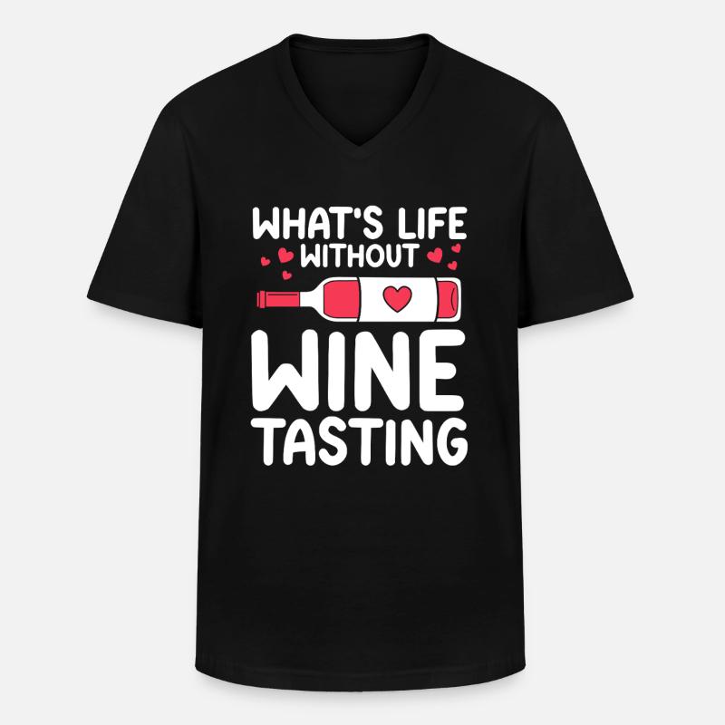 Wine Tasting Funny Wine Lover - Männer-T-Shirt mit V-Ausschnitt - Schwarz
