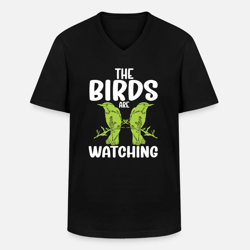 Bird Watching Cute Bird Lover - Männer-T-Shirt mit V-Ausschnitt - Schwarz