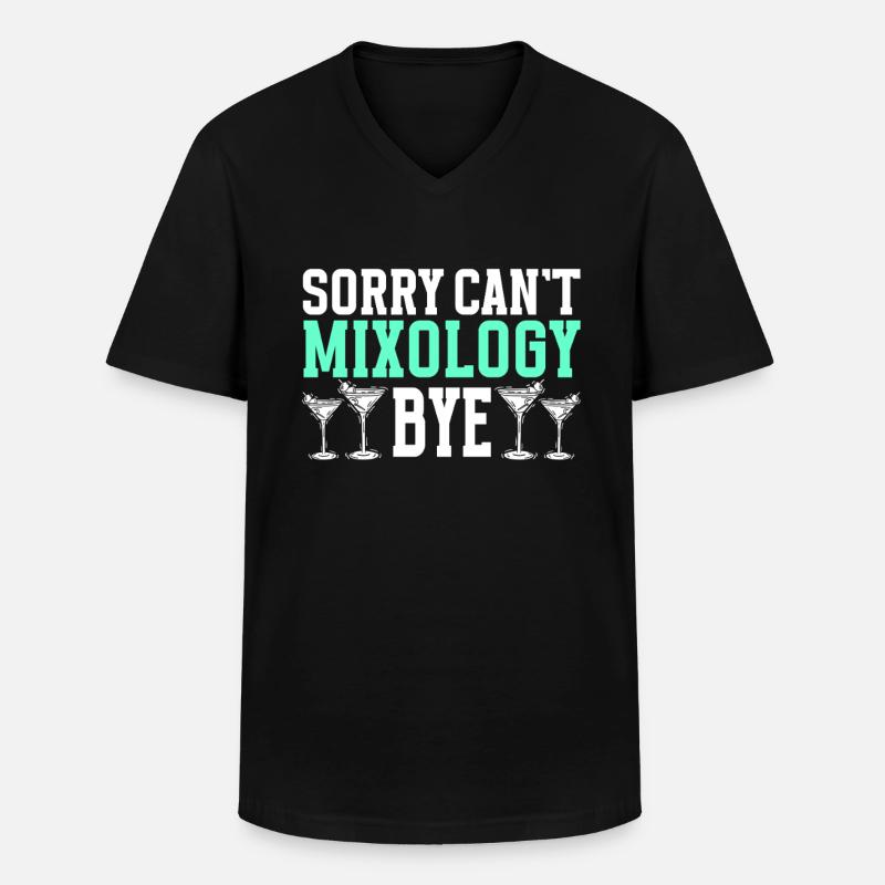Mixologist, Bartender, Bartender, Mixology - Men's V-Neck T-Shirt - black