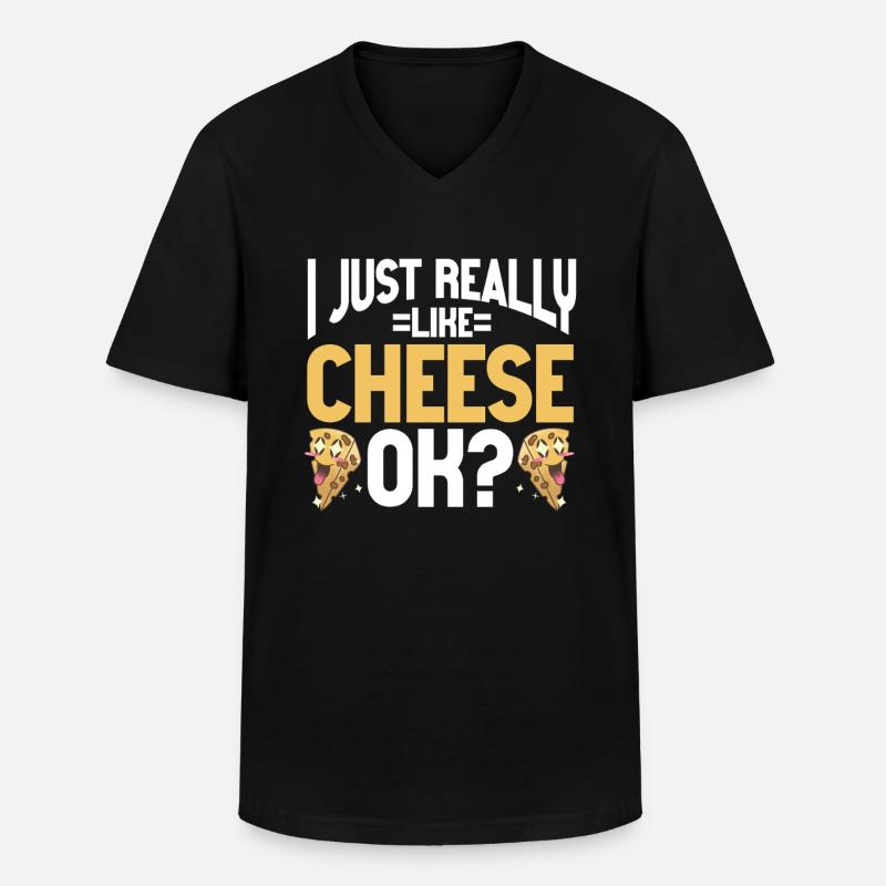 Cheese Making Cheese Lover - Männer-T-Shirt mit V-Ausschnitt - Schwarz