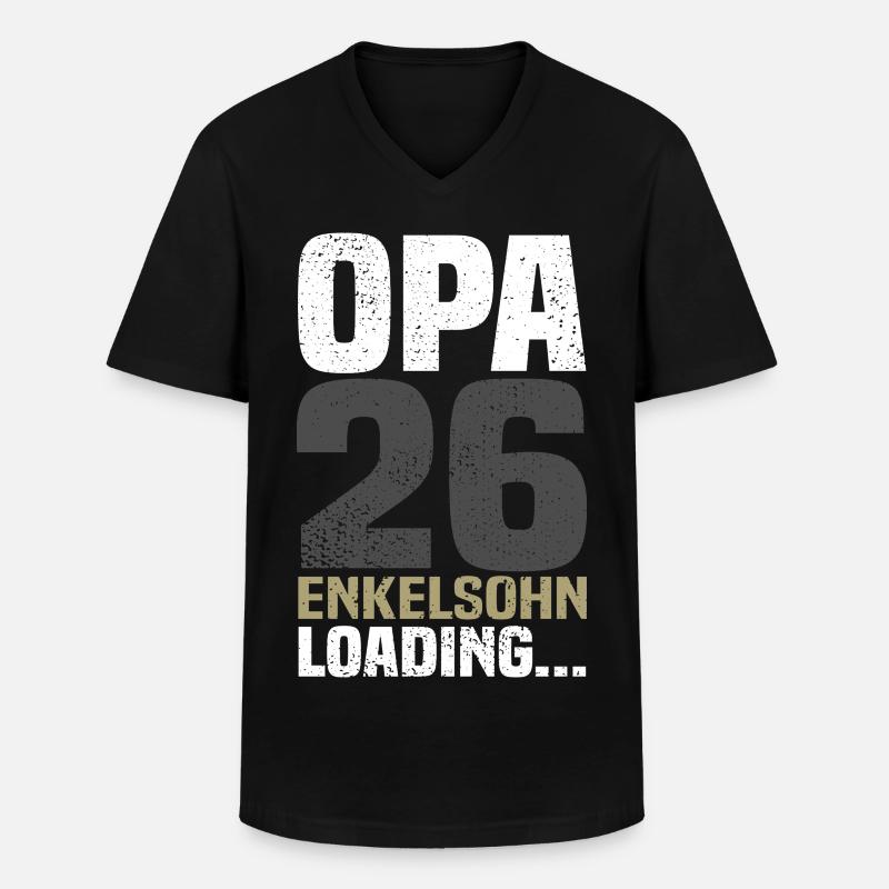 Opa 2026 - Männer-T-Shirt mit V-Ausschnitt - Schwarz