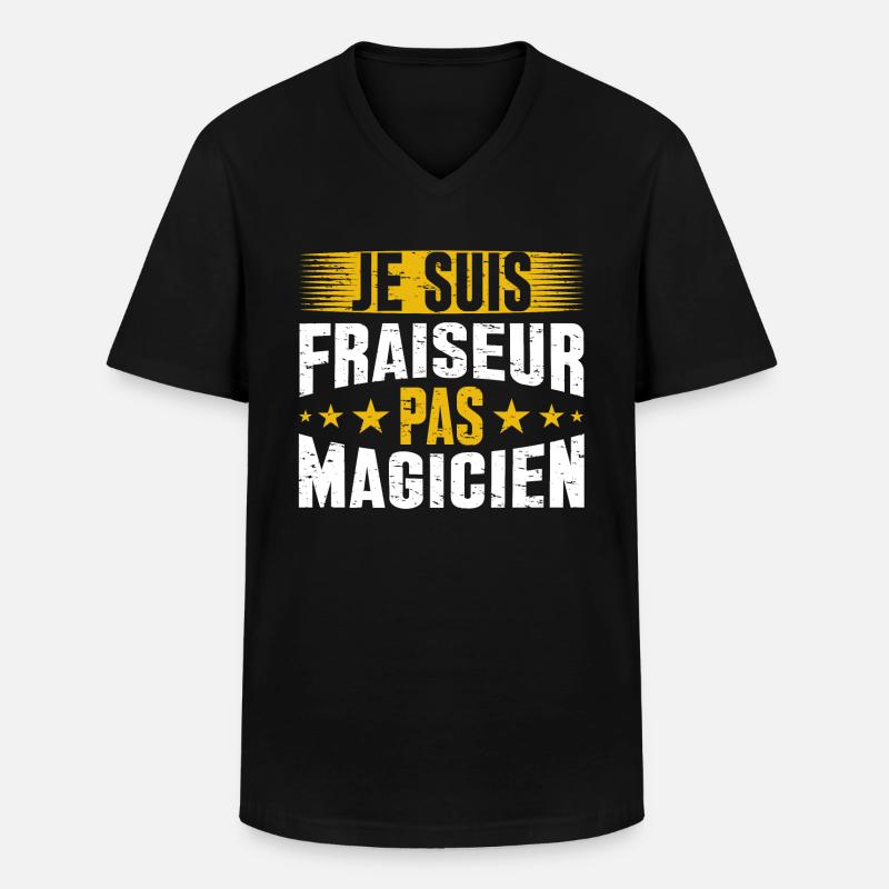 Ich bin Müller, kein Zauberer - Männer-T-Shirt mit V-Ausschnitt - Schwarz
