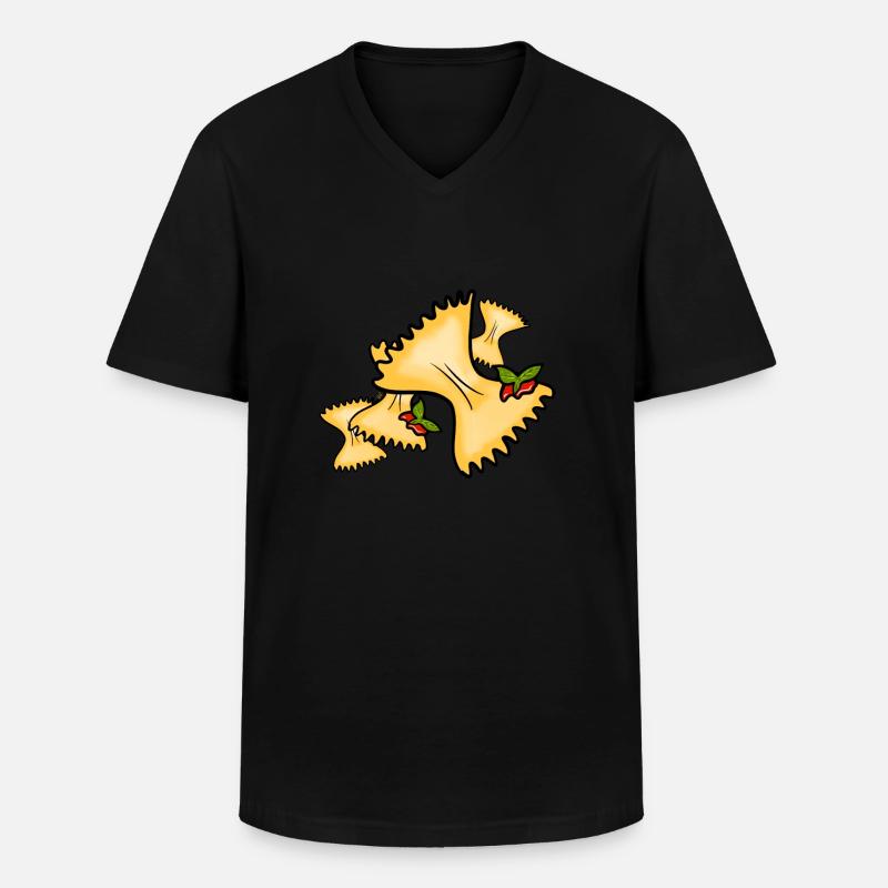 Pasta! - Männer-T-Shirt mit V-Ausschnitt - Schwarz