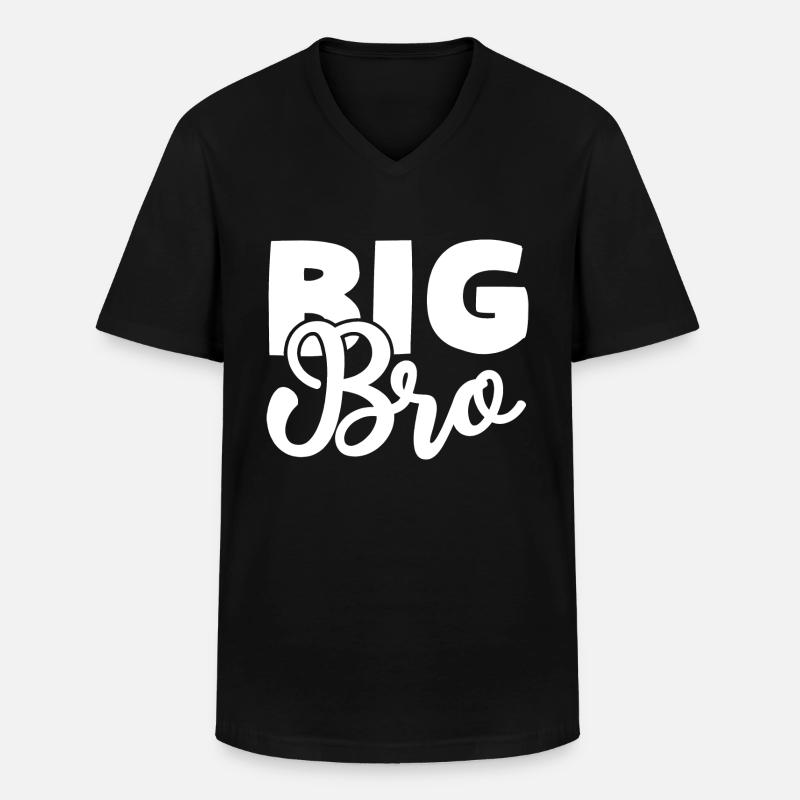 Big Bro - Männer-T-Shirt mit V-Ausschnitt - Schwarz