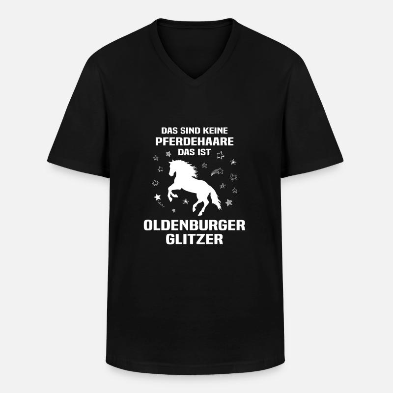 Oldenburger Glitzer - Männer-T-Shirt mit V-Ausschnitt - Schwarz