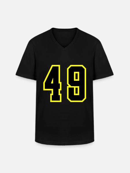 49 Number Leotard - Men's V-Neck T-Shirt - black