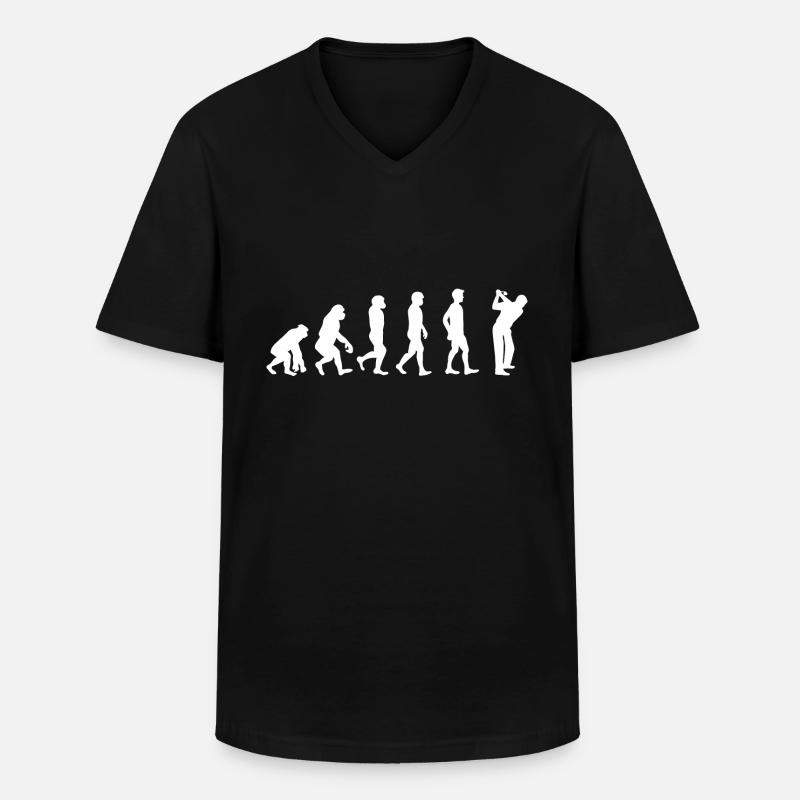 Evolution Golf - Men's V-Neck T-Shirt - black