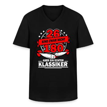Darts Dart Dartfans Dartsports Dartpfeil Dartboard - Männer-T-Shirt mit V-Ausschnitt - Schwarz - Vorne - AI Model Male 178 dark (178cm)