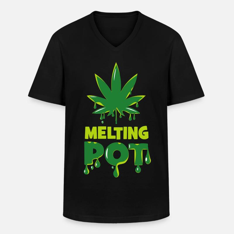 Melting Pot - Männer-T-Shirt mit V-Ausschnitt - Schwarz
