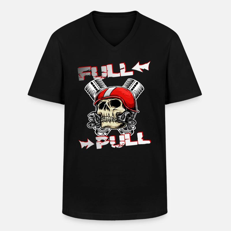 Tractor Pulling - Männer-T-Shirt mit V-Ausschnitt - Schwarz