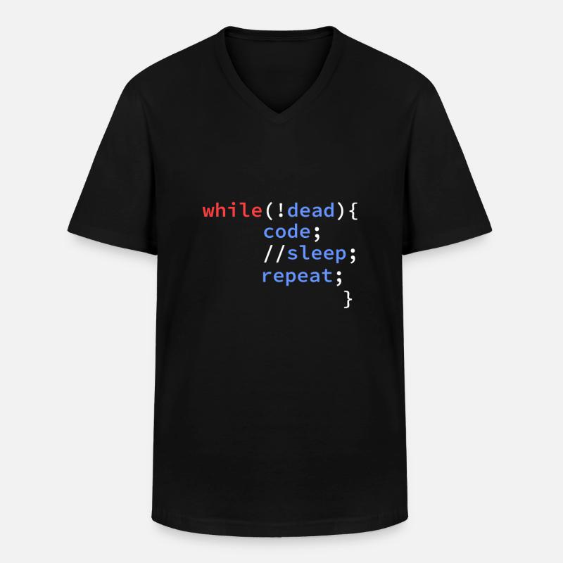 informatik entwickler coding programmierer - Männer-T-Shirt mit V-Ausschnitt - Schwarz