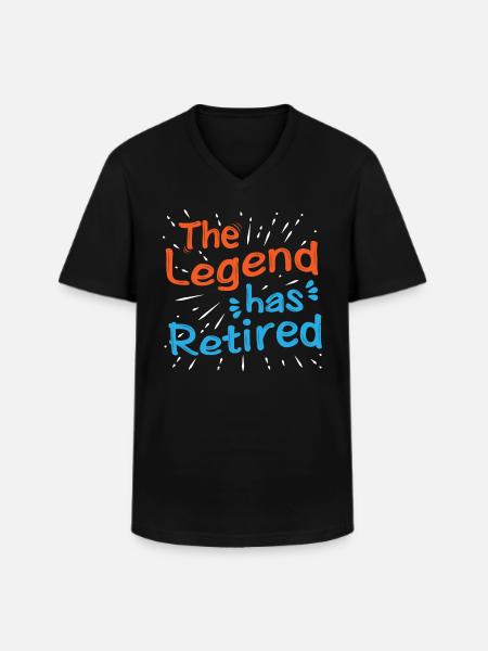 Retirement Legend - Men's V-Neck T-Shirt - black