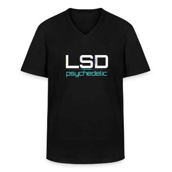 lsd psychédélique - T-shirt col V Homme - noir - Devant - AI Model Male 178 dark (178cm)