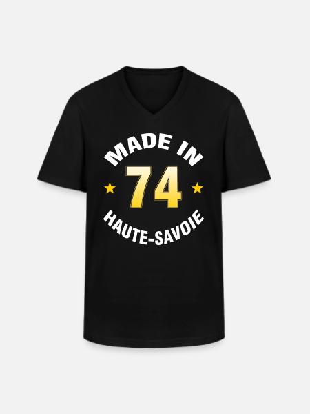 Haute-Savoie - Männer-T-Shirt mit V-Ausschnitt - Schwarz