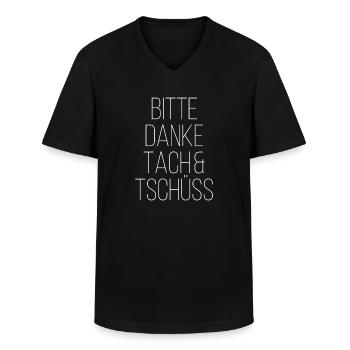 Bitte Danke Tach Und Tschüss - Männer-T-Shirt mit V-Ausschnitt - Schwarz - Vorne - AI Model Male 178 dark (178cm)