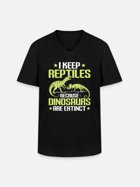 Reptiles Reptile Snakes Lizard Terrarium - Men's V-Neck T-Shirt - black