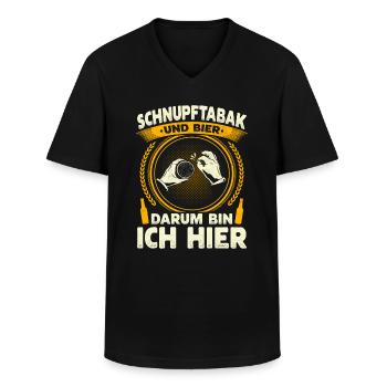 Schnupftabak Schnupfer Schnupfen Priiis - Männer-T-Shirt mit V-Ausschnitt - Schwarz - Vorne - AI Model Male 178 dark (178cm)