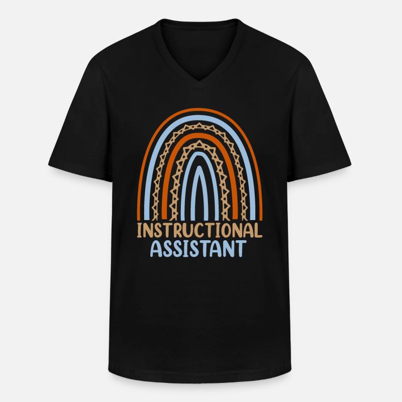 Conception d’assistant d’enseignement pour l’enseignement - T-shirt col V Homme - noir